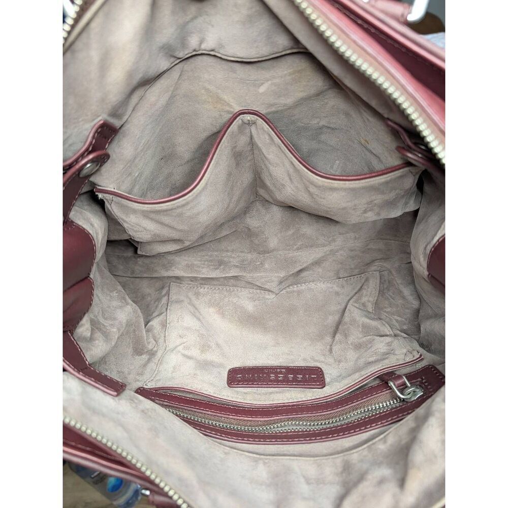 Liebeskind Berlin "Georgia" Leather Satchel Handbag Merlot No Crossbody Strap - Picture 7 of 16
